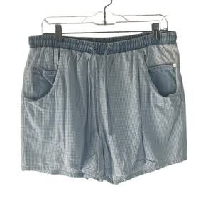 Saeeon Vintage 90s Women's Size Medium Checkered Flowy Pull On Shorts